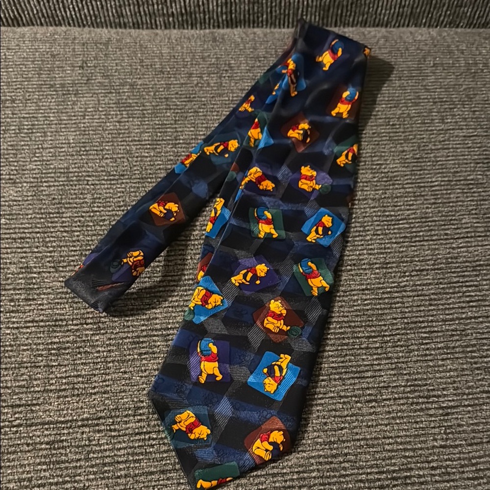 Disney Navy Blue Fox Pattern Tie